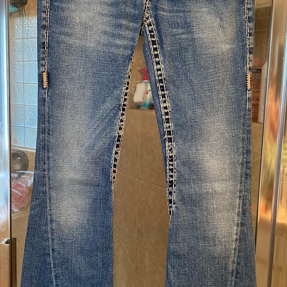 True Religion Blue Flare & Wide Leg Jeans - Picture 3 of 16